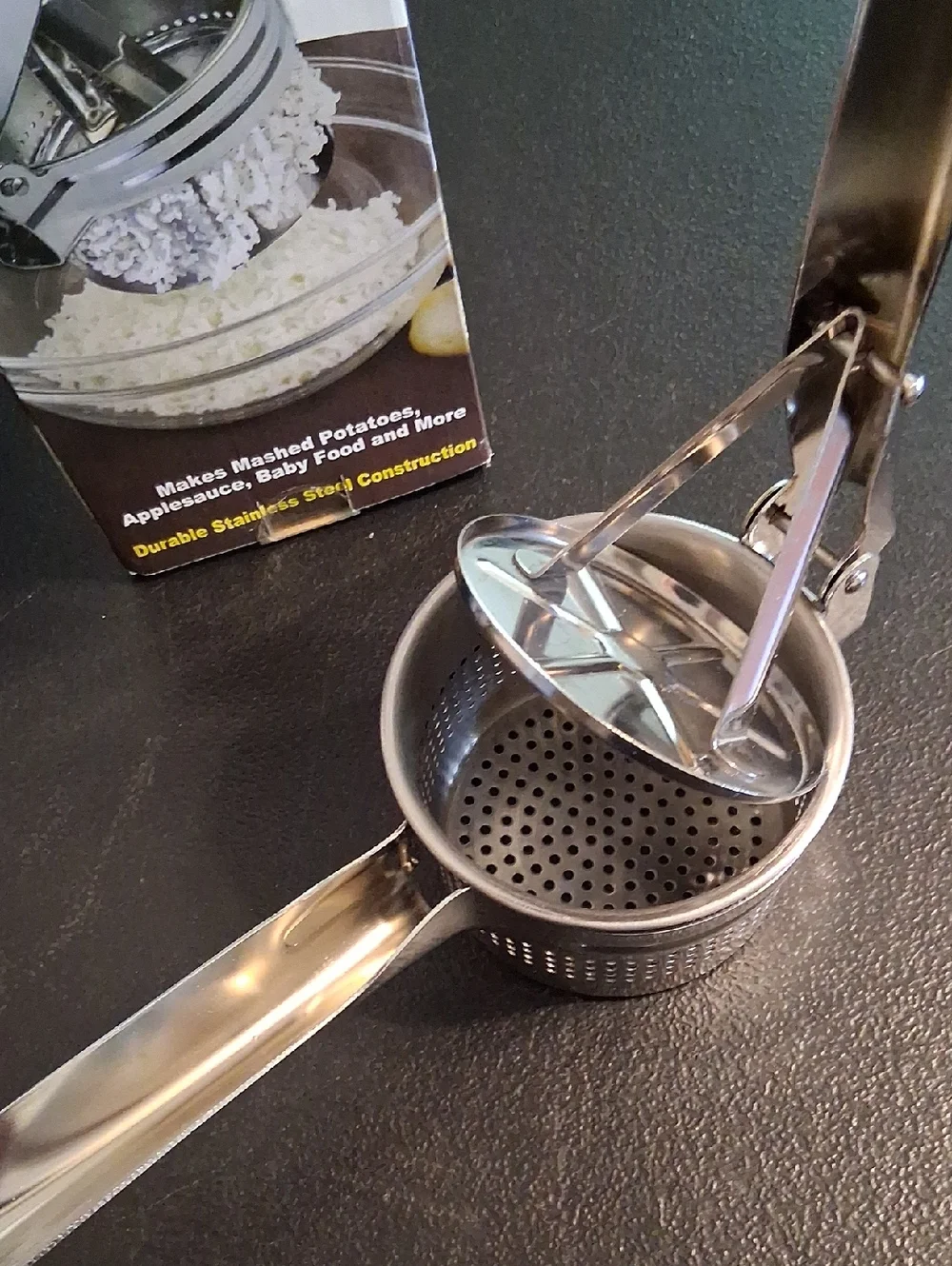 Potato Ricer - Stainless Steel Makes Smooth Potatoes, Purees, Baby Food